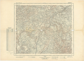 Niemenczyn - polska mapa sztabowa w skali 1:100000, wydana przez Wojskowy Instytut Geograficzny w 1927 r. Arkusz obejmuje okolice miejscowości: Bujwidze, Niemenczyn, Podbrodzie. Mapa z kolekcji Jacka Szulskiego.