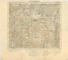 Goduzischki (Hoduciszki) - niemiecka mapa sztabowa z 1917 r. w skali 1:100000. Arkusz obejmuje okolice miejscowości: Hoduciszki, Komaje. Mapa z kolekcji Jacka Szulskiego.