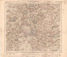 Braslaw (Bras³aw) - niemiecka mapa sztabowa z 1917 r. w skali 1:100000. Arkusz obejmuje okolice miejscowo¶ci: Bras³aw, Ika¼ñ, S³obódka. Mapa z kolekcji Jacka Szulskiego.
