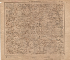 Widsy (Widze) - niemiecka mapa sztabowa z 1917 r. w skali 1:100000. Arkusz obejmuje okolice miejscowo¶ci: Bohiñ, Mielegiany, Twerecz, Widze. Mapa z kolekcji Jacka Szulskiego.
