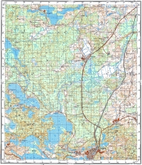 Игналина (Ignalina, Ignalino) - radziecka mapa z 1984 r. w skali 1:50000 - arkusz obejmuje okolice miejscowości Ignalino - kopię mapy przesłał nam p. Petras Kibickis - serdecznie dziękujemy - nuoširdžiai dėkojame!