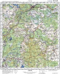 Пабрадe (Pabradė, Podbrodzie) - radziecka mapa z 1984 r. w skali 1:100000 - arkusz obejmuje okolice miejscowo¶ci: Bujwidze, Maguny, Mickuny, Podbrodzie, Powiewiórka, Preny, Zu³ów - kopiê mapy przes³a³ nam p. Petras Kibickis - serdecznie dziêkujemy - nuo¹ird¾iai dėkojame!